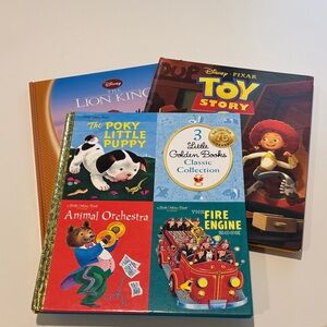 Classic Book Bundle Lot Toy Story 2 Lion King and Little Golden Books